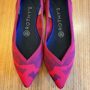 Rothy's Red Camo Points size 6.5